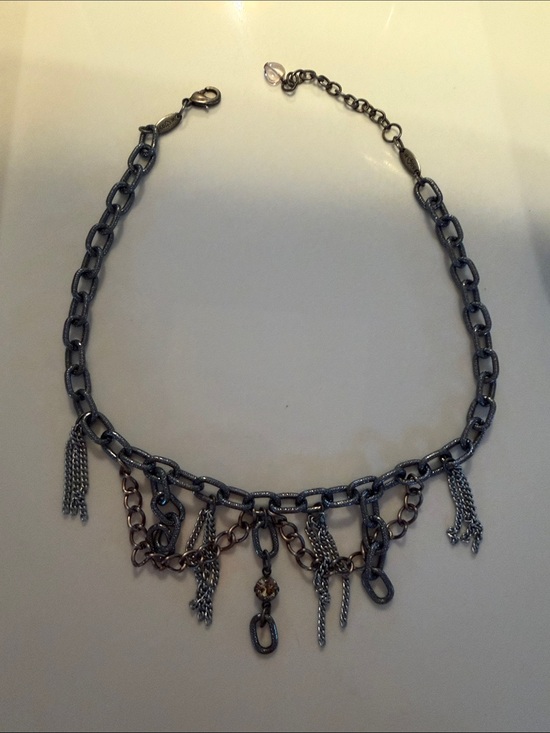 Jewelry - Gunmetal Chain Charm Necklace - Women's Fashion Jewelry